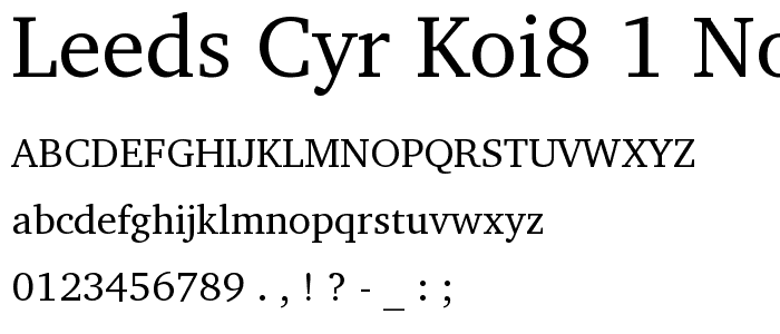 Leeds Cyr Koi8_1 Normal font